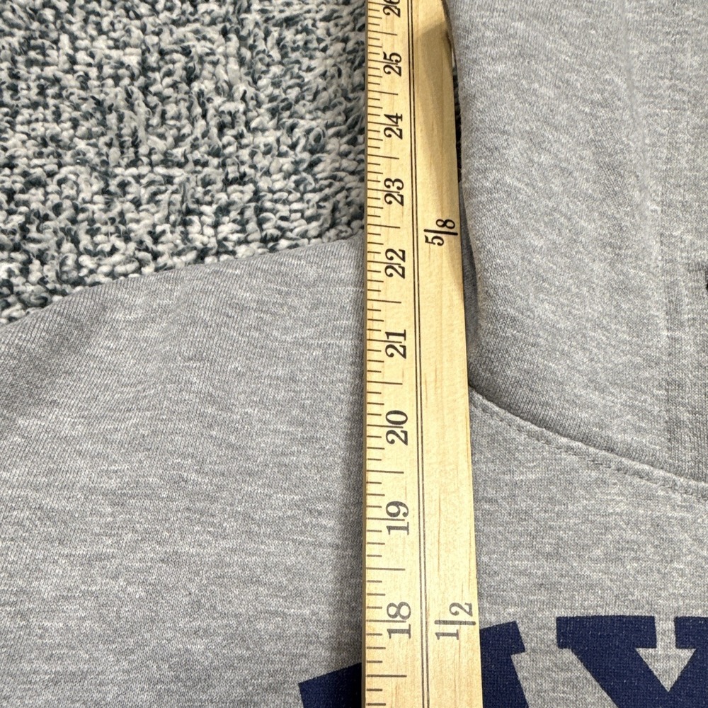 NYPD Men's Gray Pullover Hoodie Fleece Graphic Logo Pockets Drawstring M - Picture 9 of 13